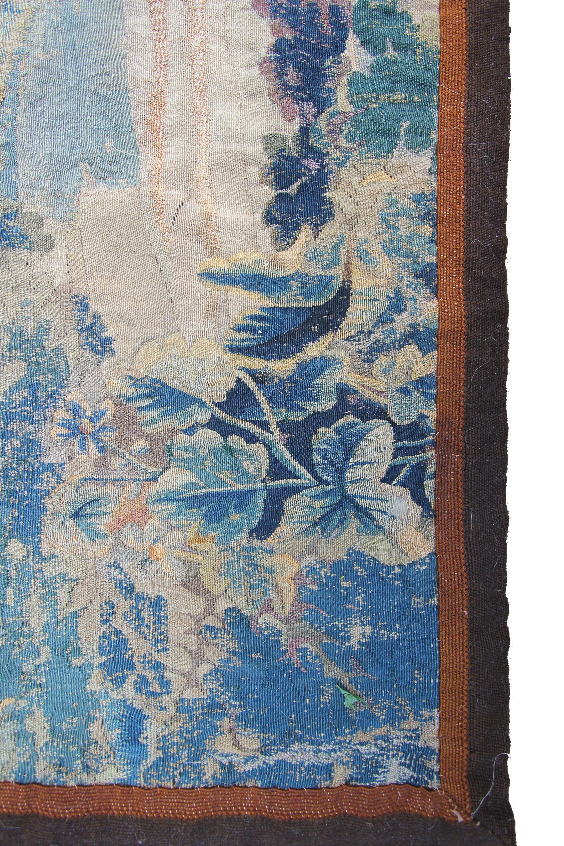 Late 18th Century Antique French Tapestry 18th Century Handwoven Wool & Silk 5x6 143cm x 183cm