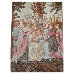 Large Antique French Tapestry 19th Century