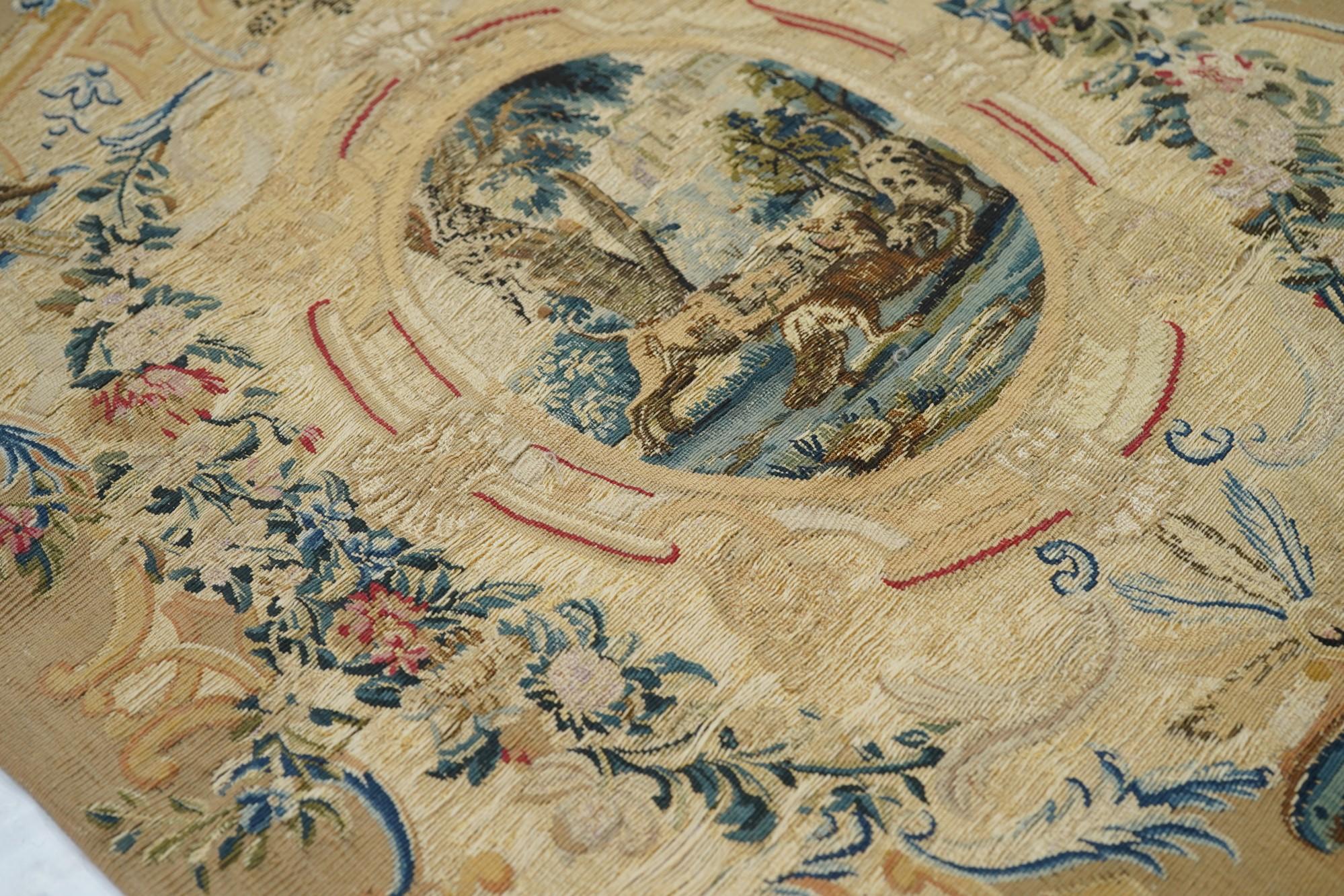 XIXe siècle Tapisserie française antique 2' x 3' en vente