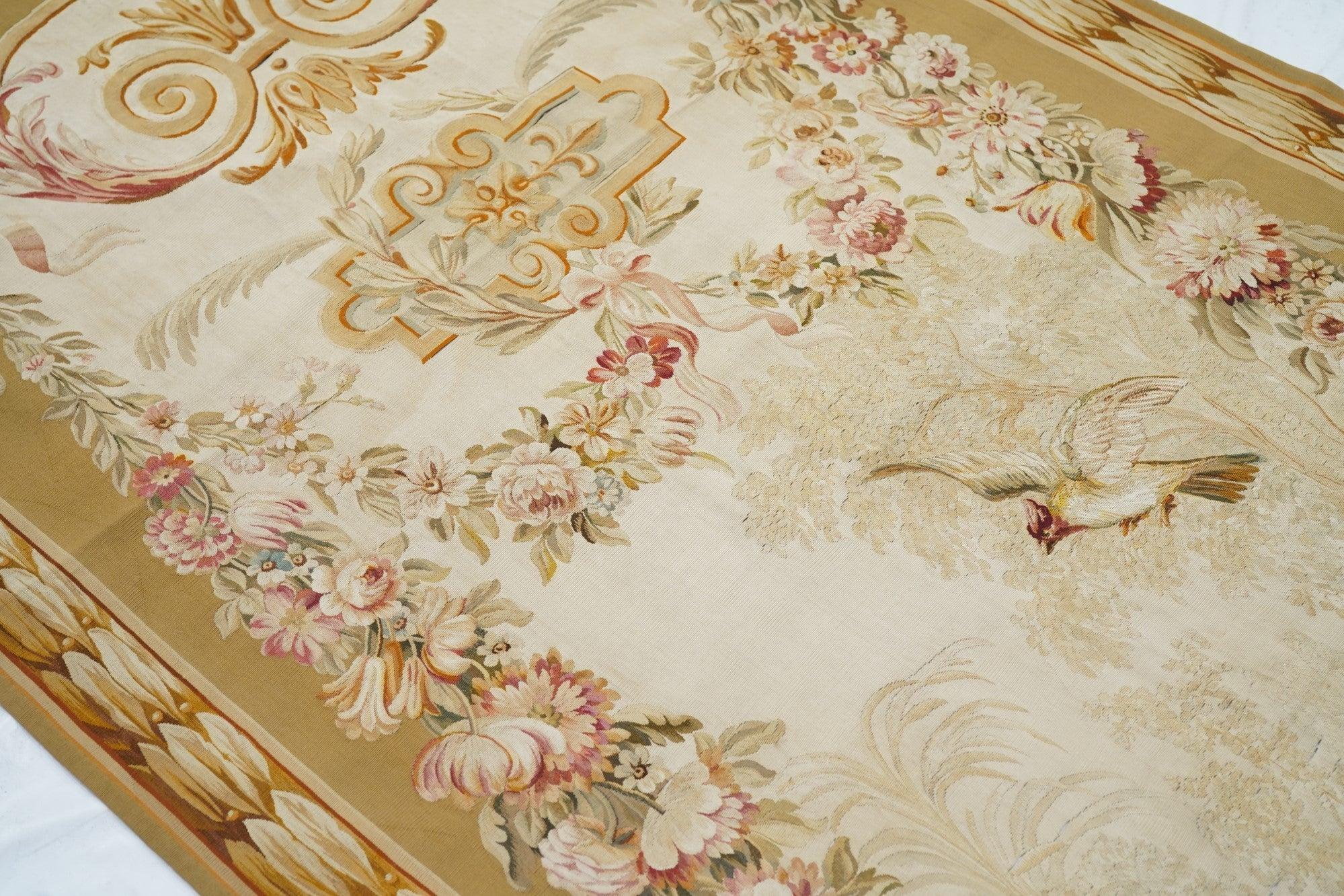 19th Century Antique French Tapestry 4'2'' x 10'2'' For Sale