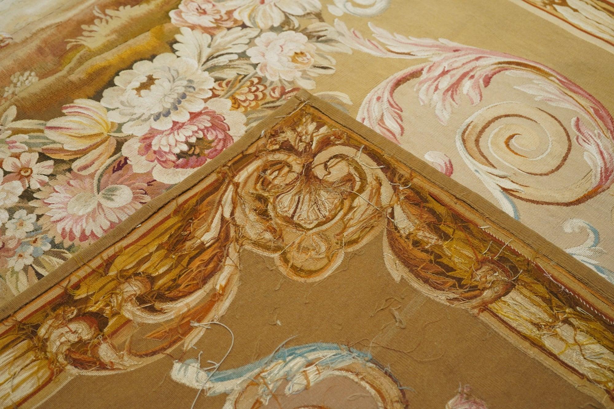 Antique French Tapestry 4'2'' x 10'2'' For Sale 3