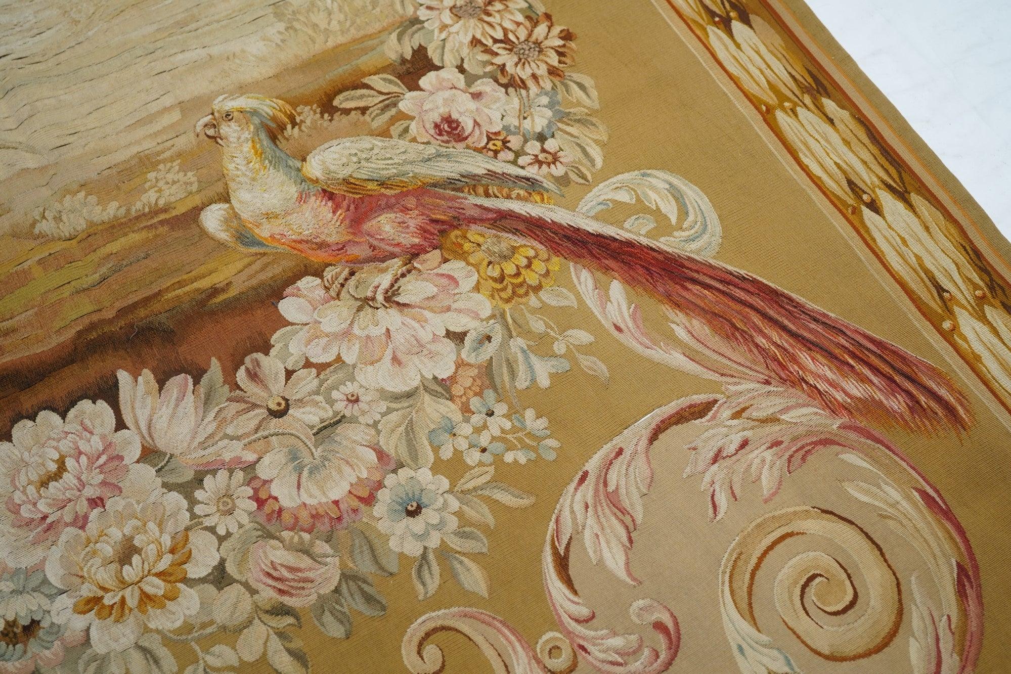Antique French Tapestry 4'7'' x 10'3'' For Sale 3
