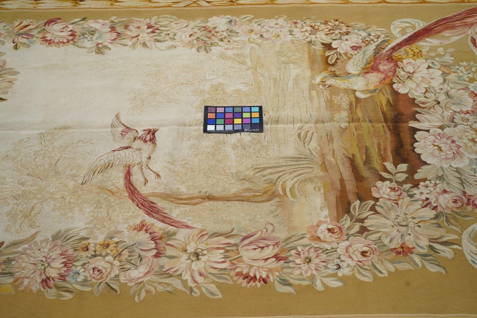 Antique French Tapestry 4'7'' x 10'3'' For Sale 4