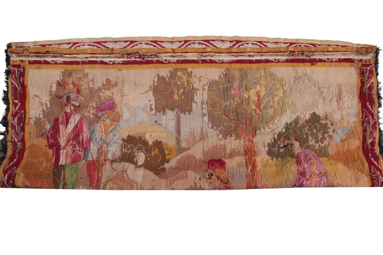Early 20th Century Antique French Tapestry Antique Tapestry Handmade Tapestry Verdure Tapestry For Sale