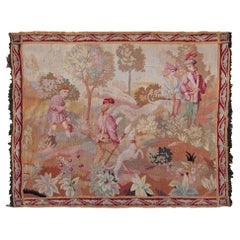 Antique French Tapestry Antique Tapestry Handmade Tapestry Verdure Tapestry