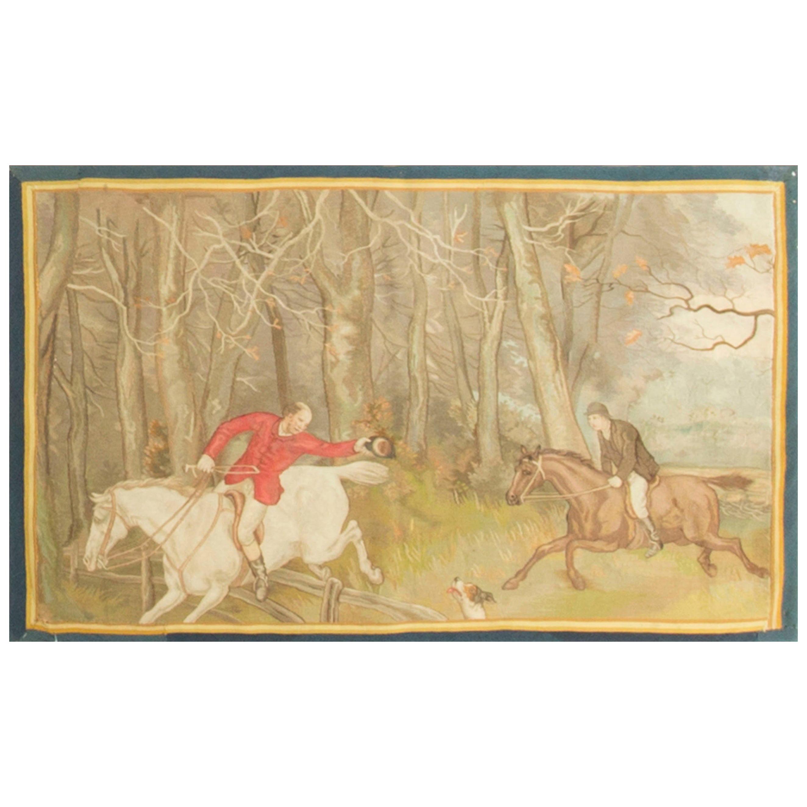 Antique French Tapestry, circa 1900 3'2 x 5'2 For Sale