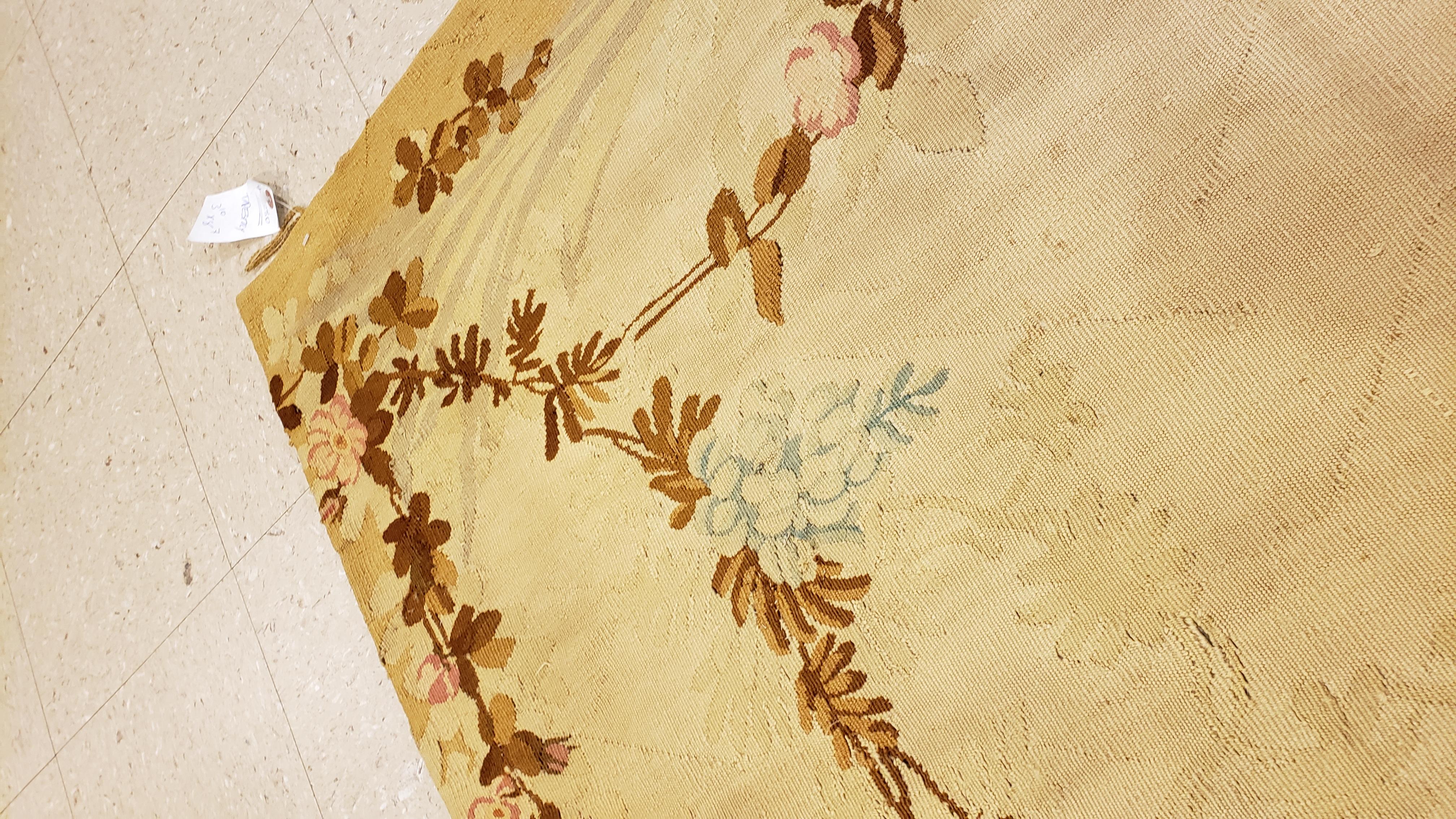 20th Century Antique French Tapestry Circa 1900 in Soft Autumnal Colors For Sale