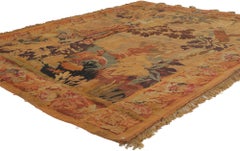 Late 19th Century French Aubusson Verdure Tapestry with Louis XV Style