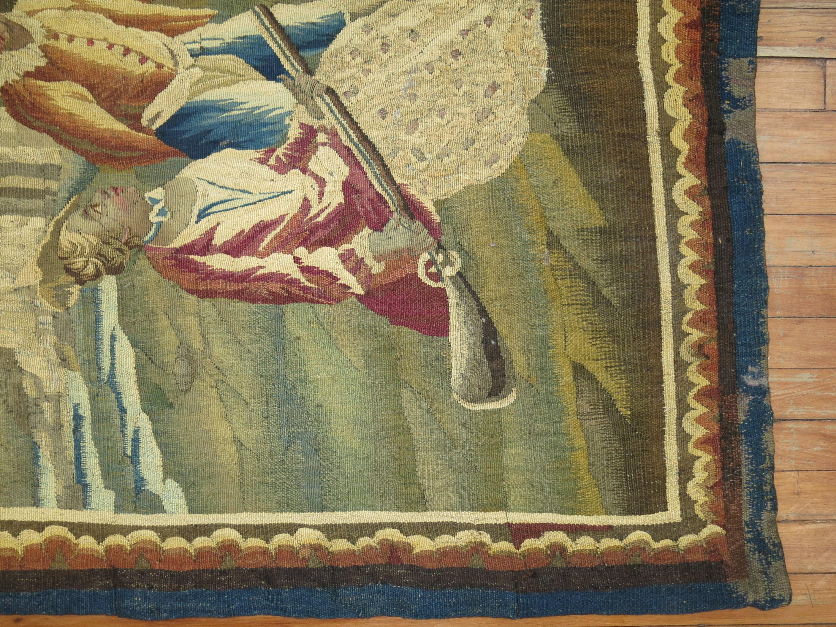 Antiker französischer Wandteppich aus der Zabihi-Kollektion (Französisch) im Angebot