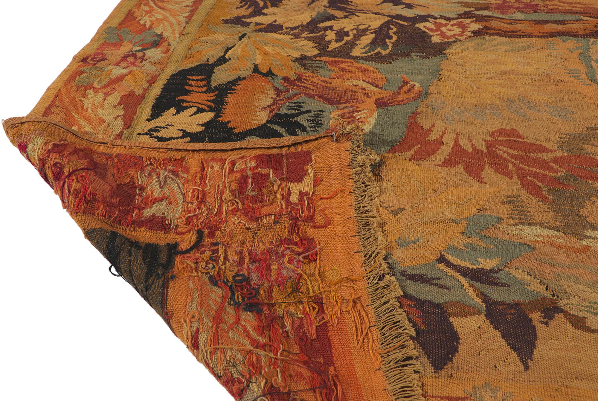 Tapiz francés de Aubusson Verdure de estilo Luis XV de finales del siglo XIX Lana en venta