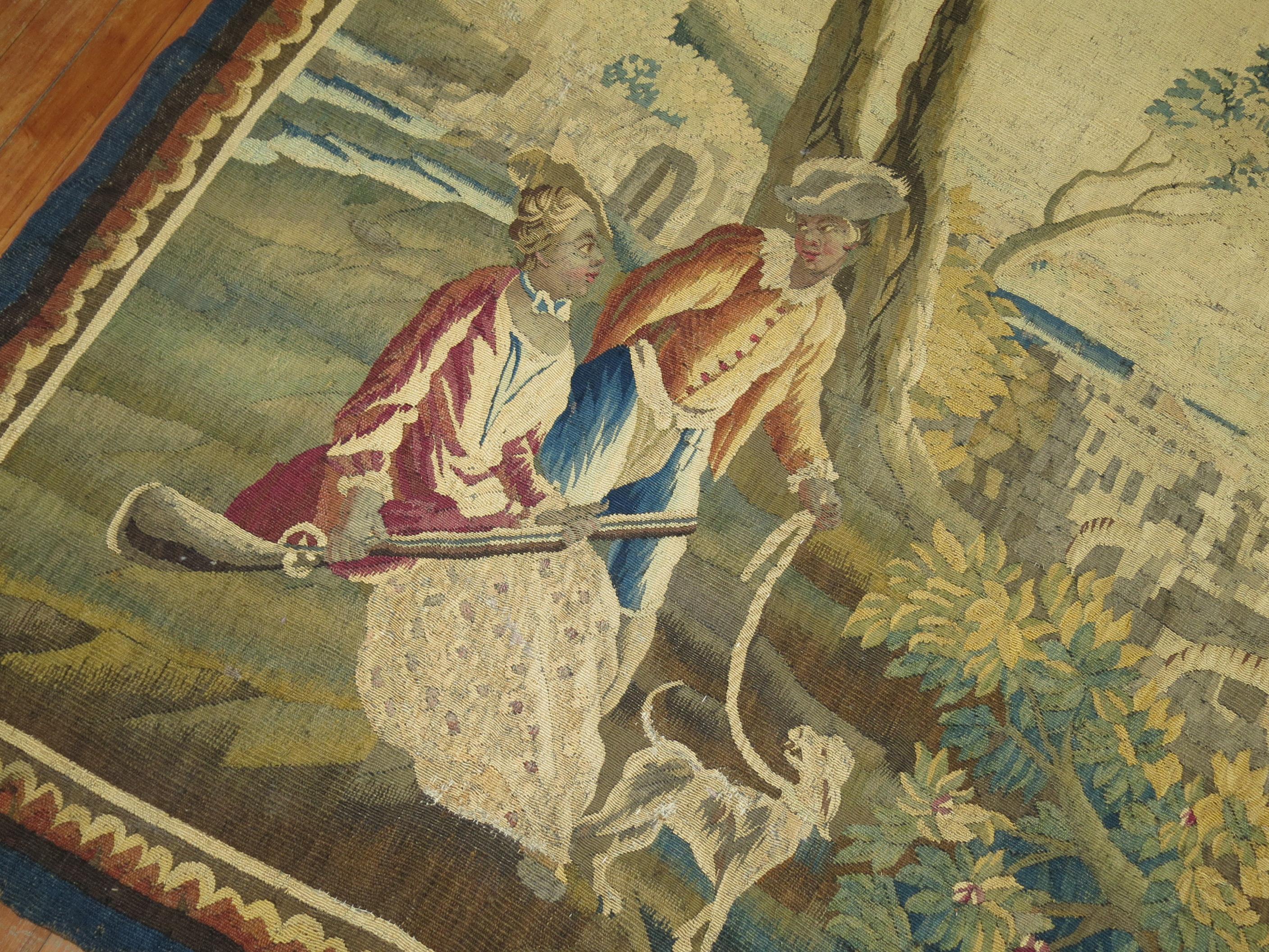 Antiker französischer Wandteppich aus der Zabihi-Kollektion im Angebot 1