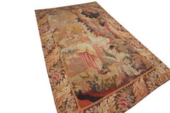 Antique French Tapestry Arazzo francese tessuto a mano Aubusson Verdure Tapestry