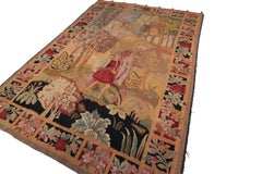 Antique French Tapestry Handwoven French Tapestry Verdure Scenic Tapestry