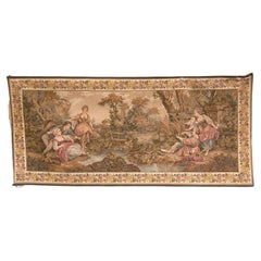 Antique French Tapestry JP Paris 195 x 90cm