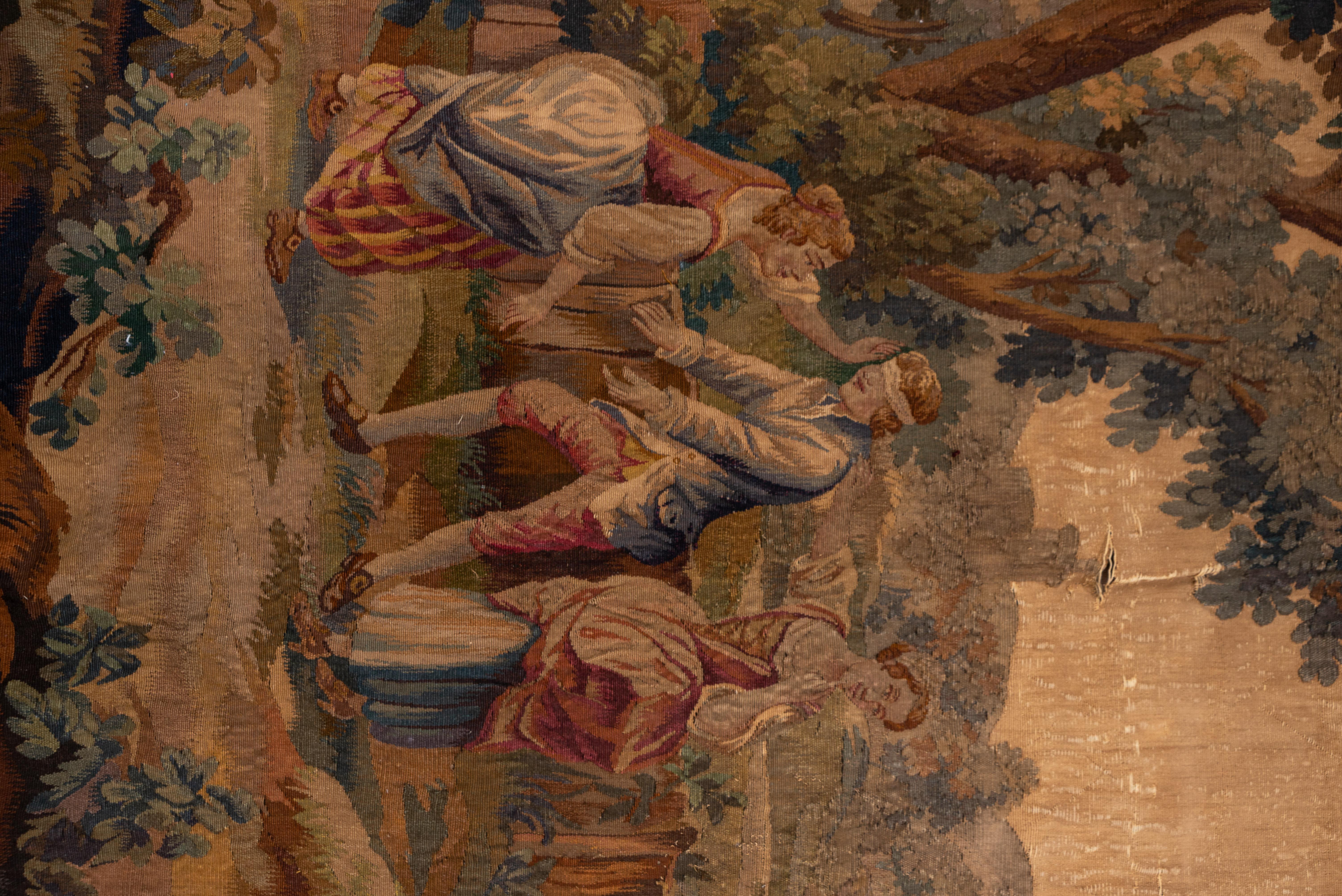 Wool Antique French Tapestry, Mid-19th Century, circa 1850s For Sale