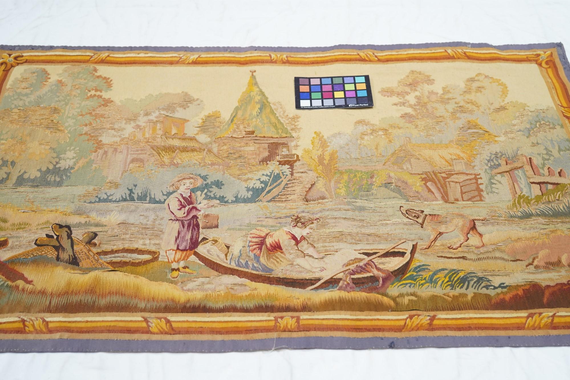 Antique French Tapestry Rug 2'6'' x 4'0'' For Sale 1