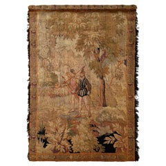 Tapisserie française ancienne Verdure Trees 4x5 112 cm x 155 cm