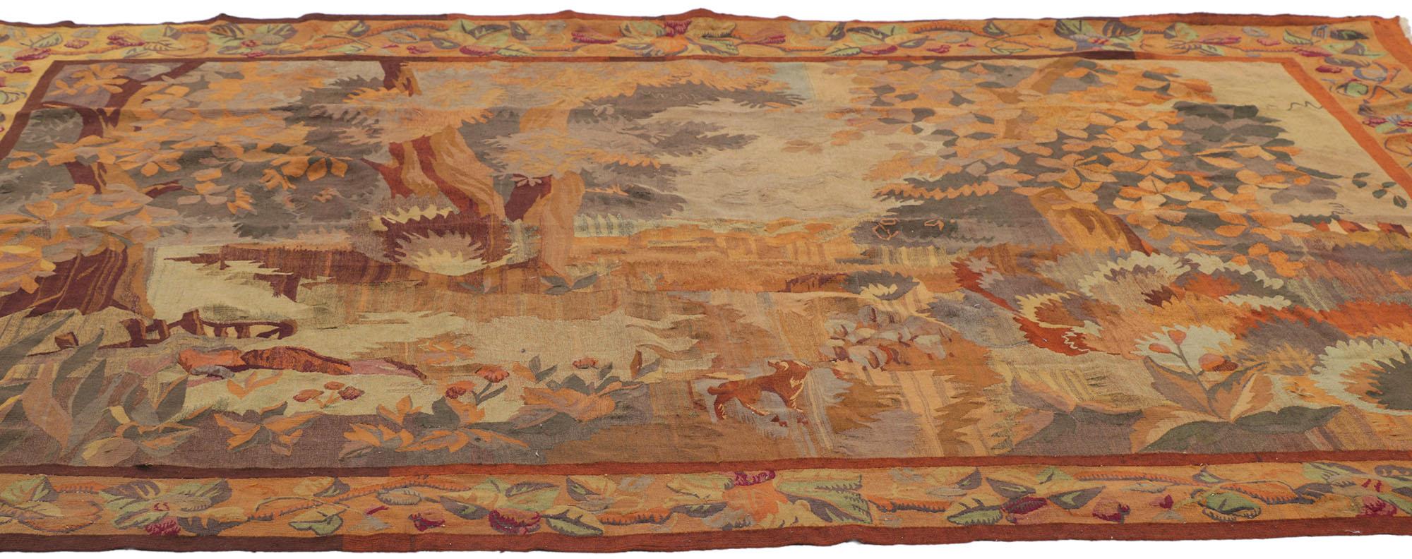 Antiker französischer Wandteppich, Wandbehang (Aubusson) im Angebot
