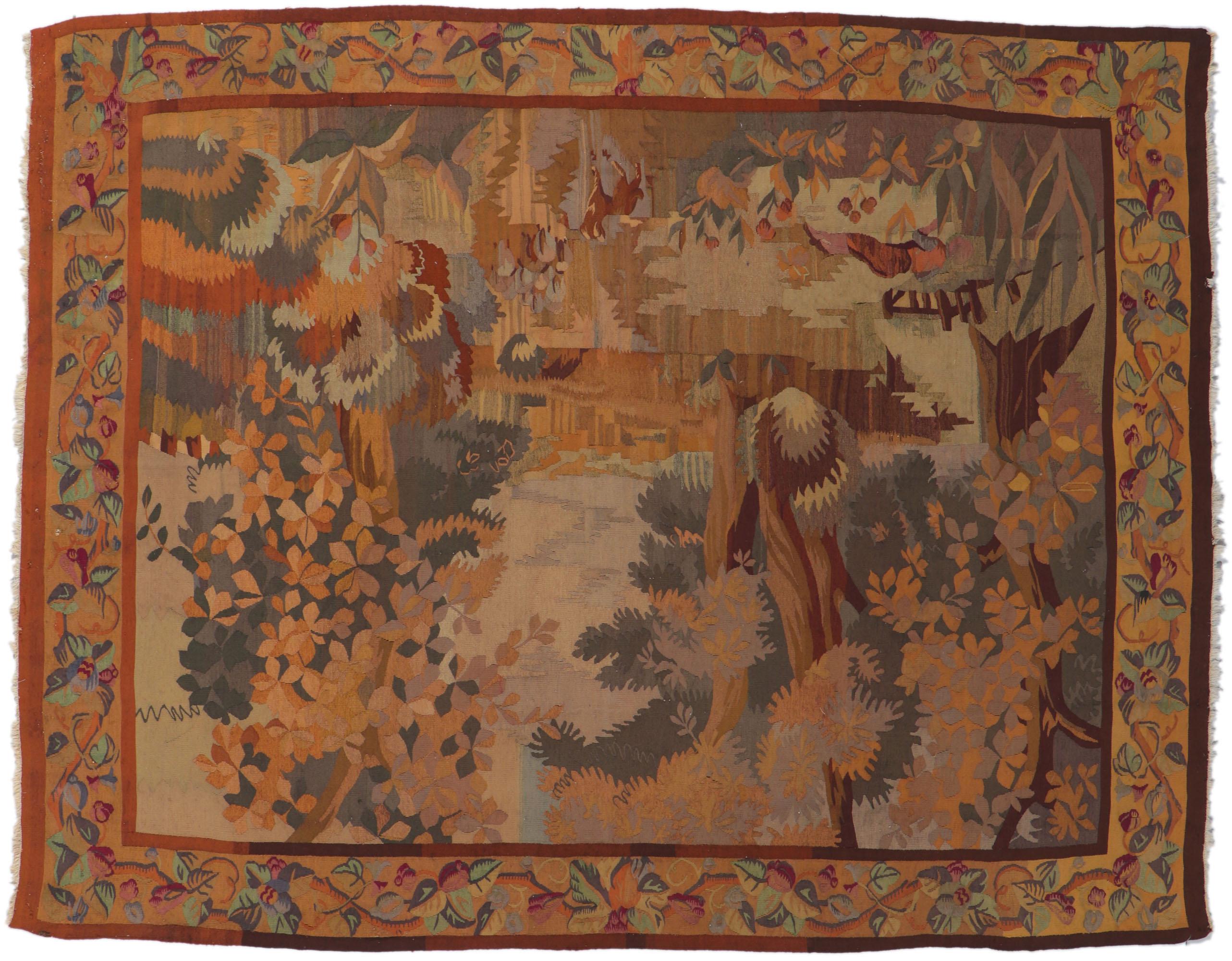 Antique French Tapestry Wall Hanging For Sale 2