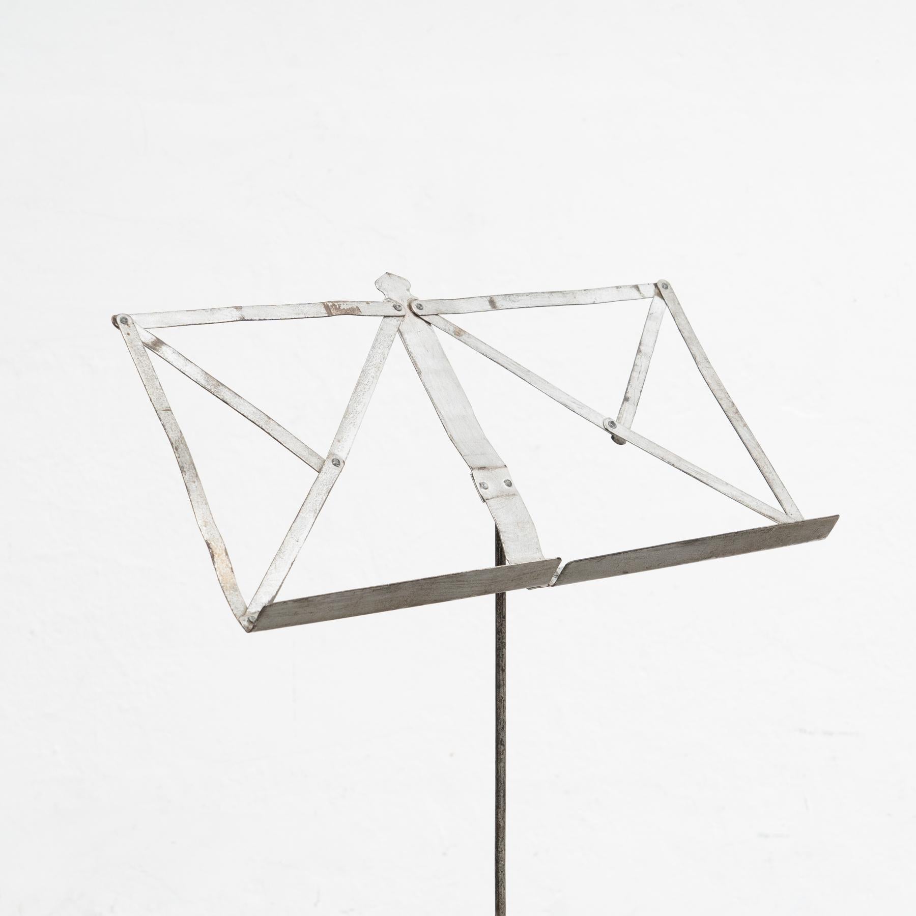 Antique French Telescopic Metal Music Stand, circa 1940 5