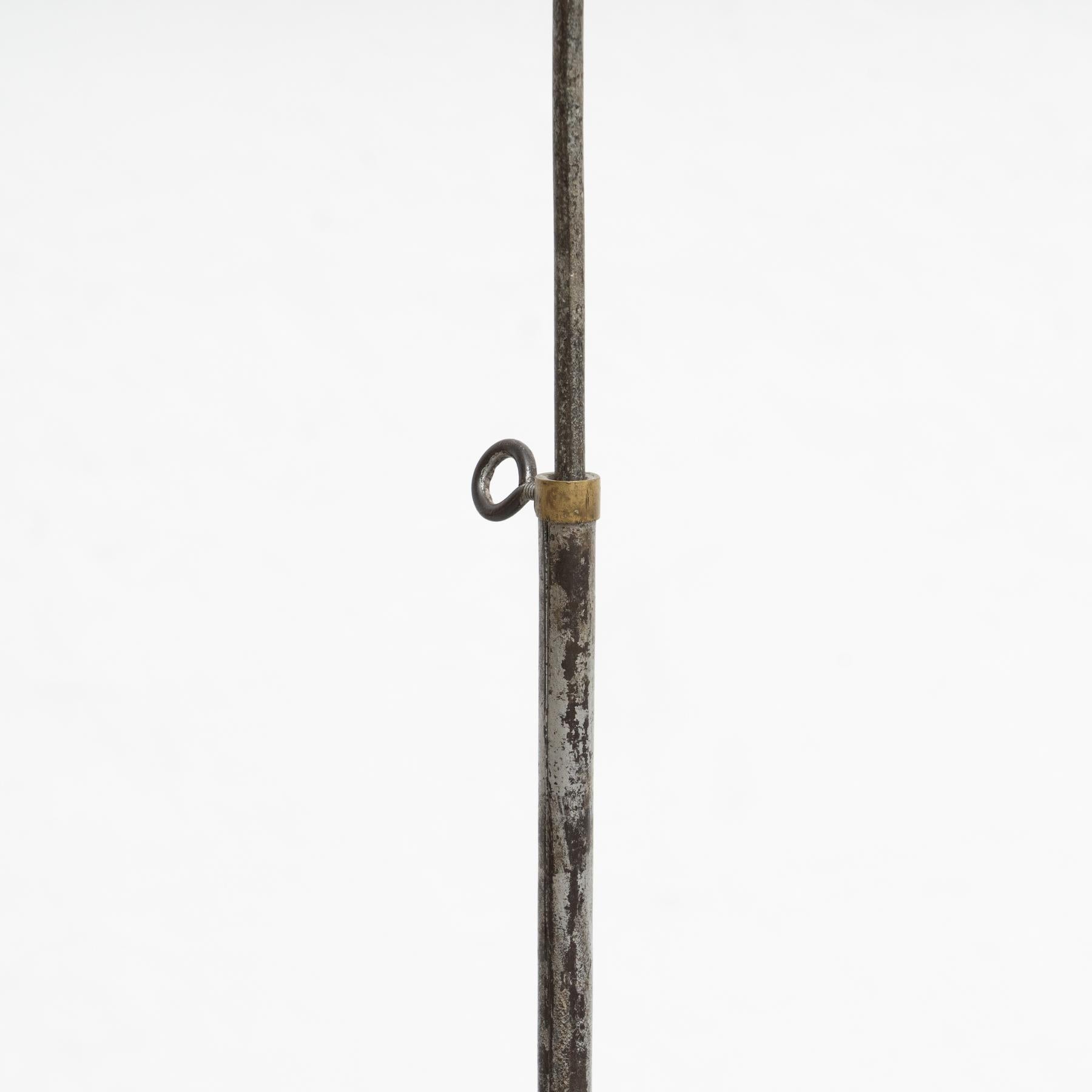 Antique French Telescopic Metal Music Stand, circa 1940 For Sale 7