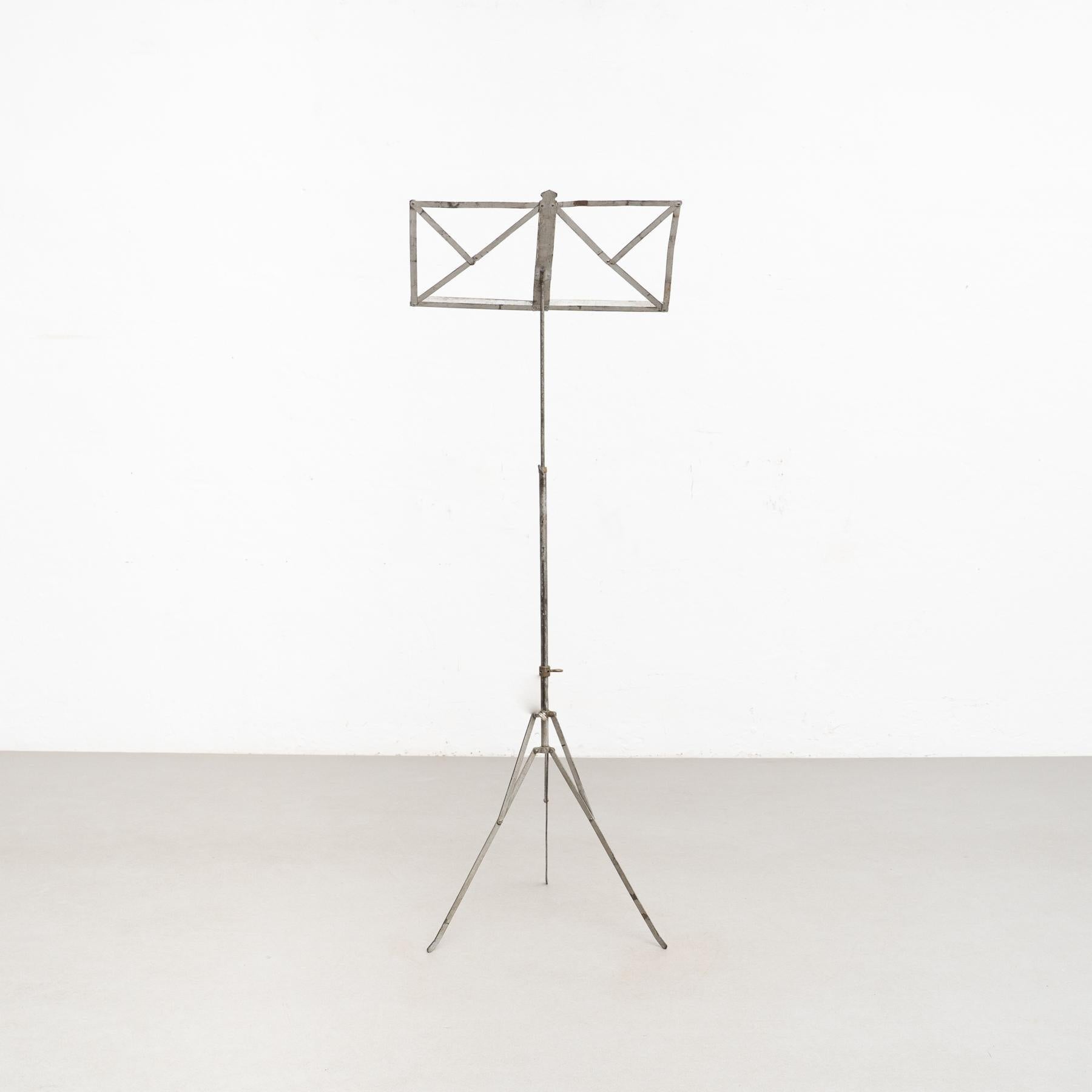 Antique French Telescopic Metal Music Stand, circa 1940 2