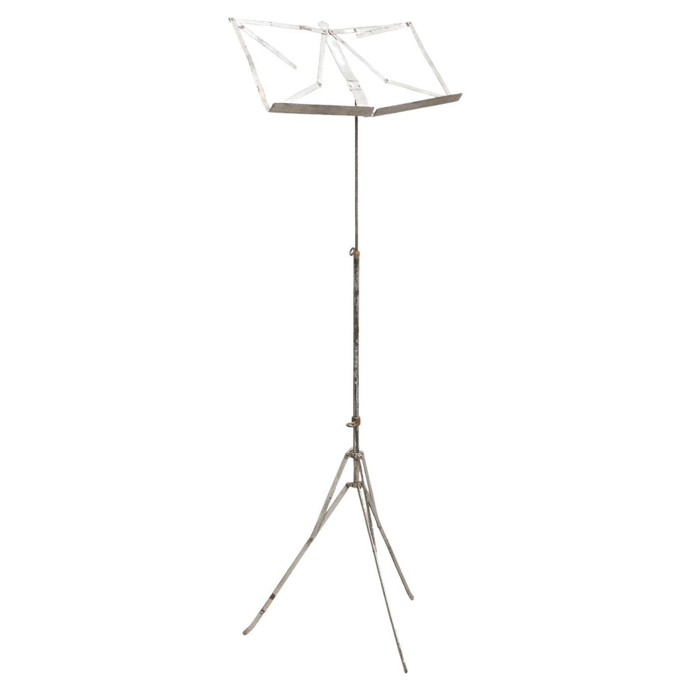 Antique French Telescopic Metal Music Stand, circa 1940