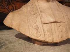 Antique French Terra Cotta Bust from Dinard, Dated 1912