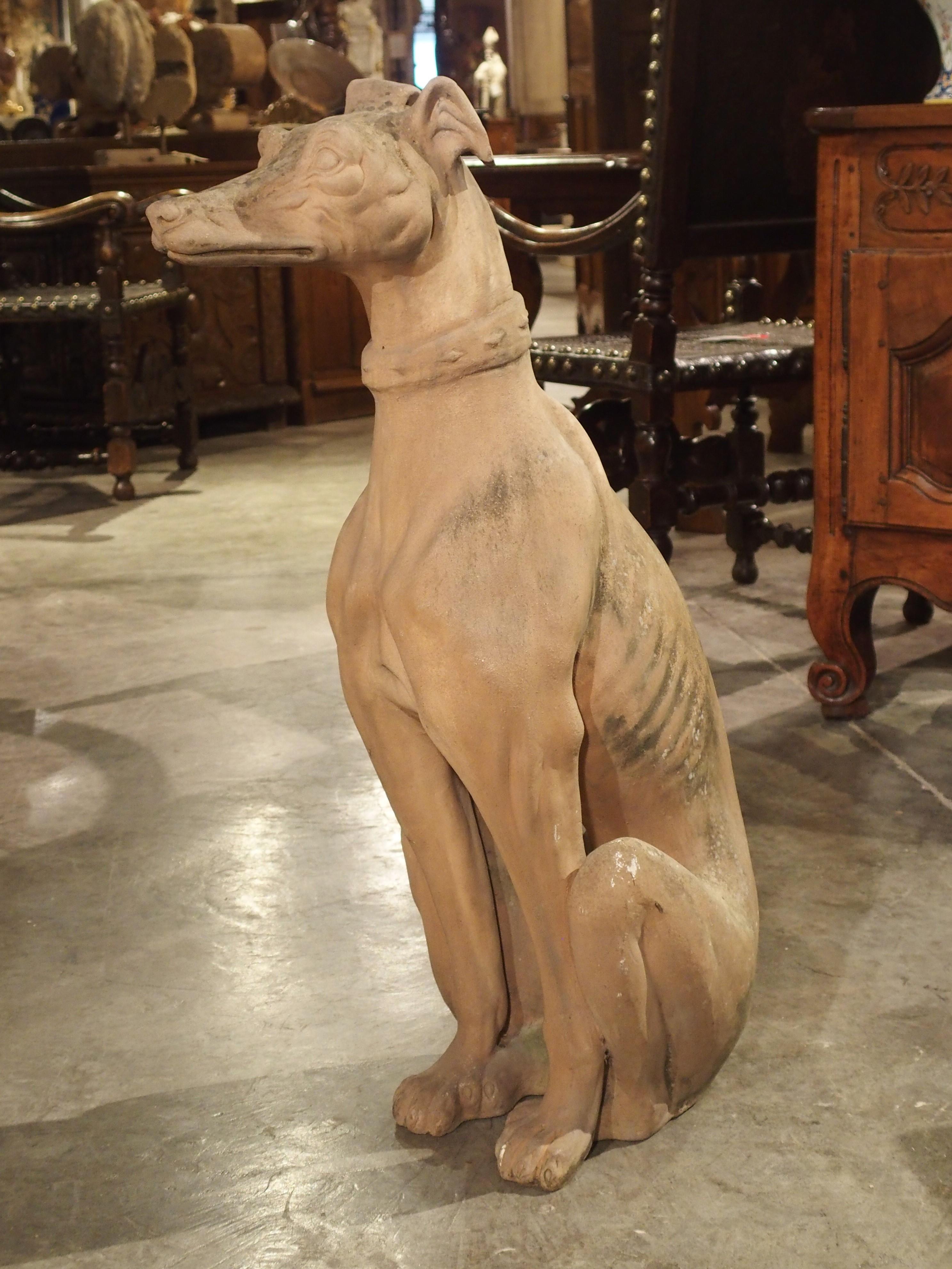 antique greyhound statue