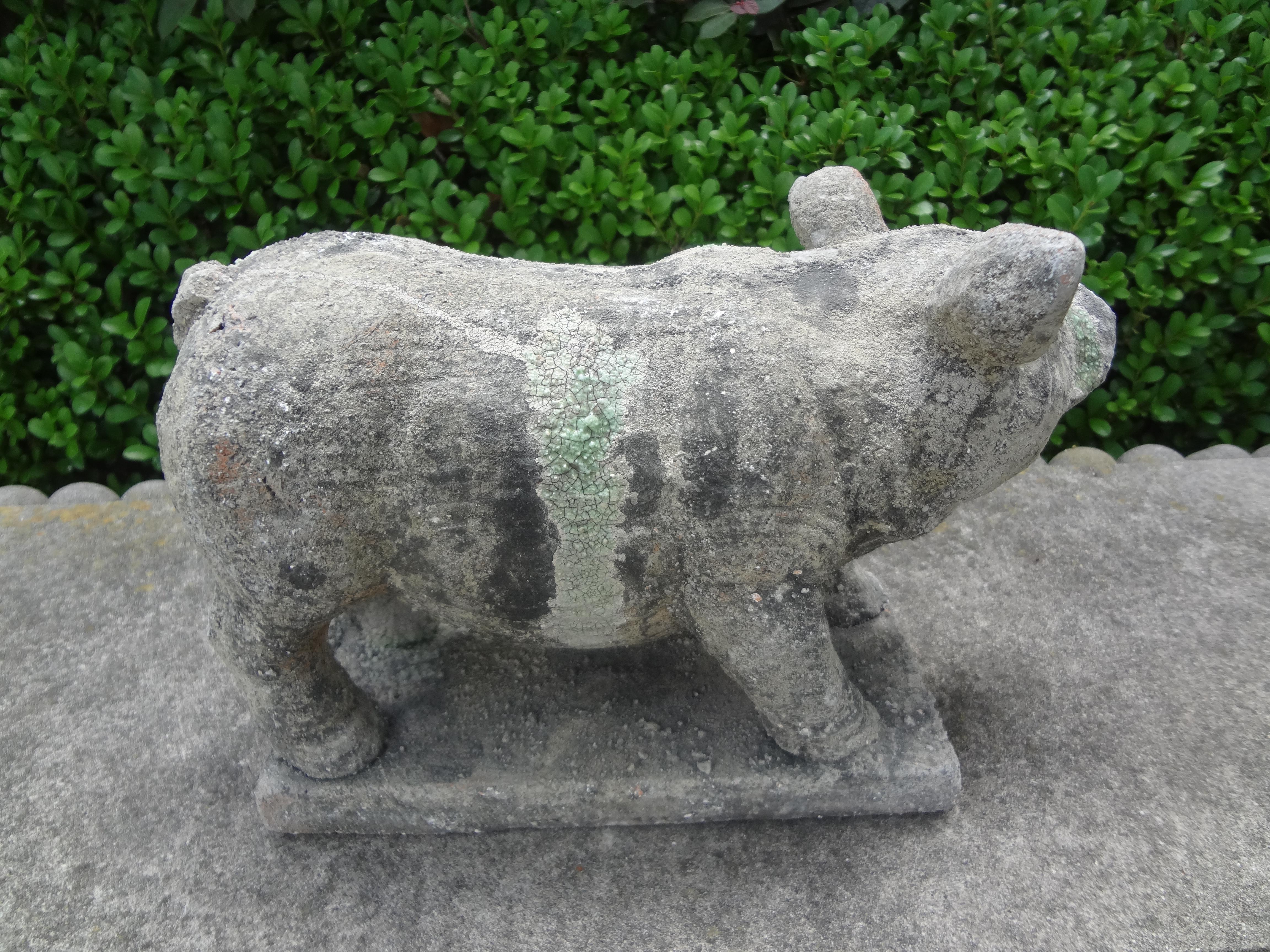 Early 20th Century Antique French Terra-Cotta Pig Statue