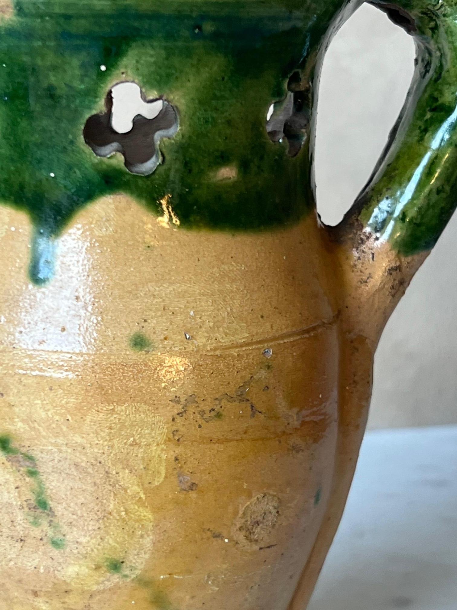 Terracotta Antique French Terra Cotta Pitcher / Vase For Sale