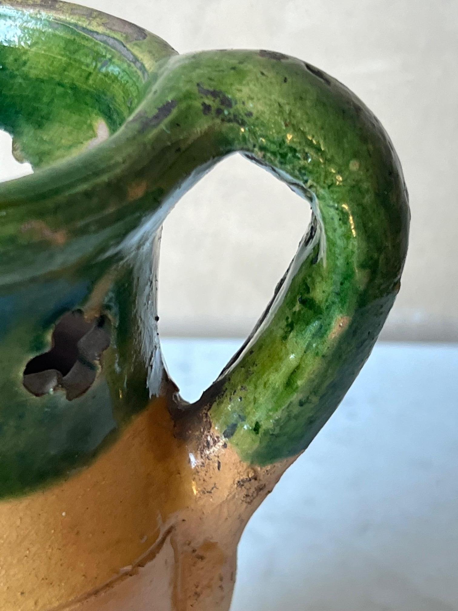Antique French Terra Cotta Pitcher / Vase For Sale 1