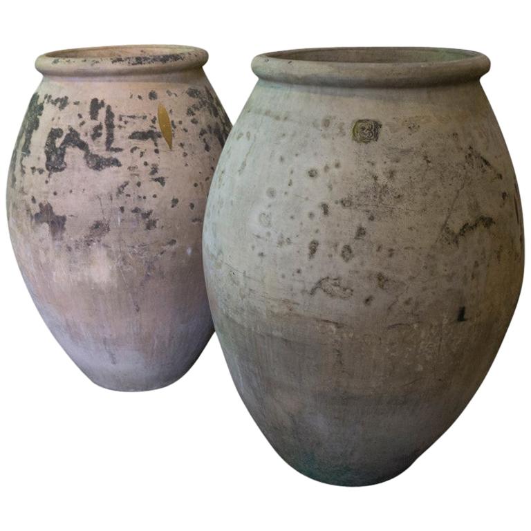 Antique French Terracotta Biot Jars, circa 1910 For Sale