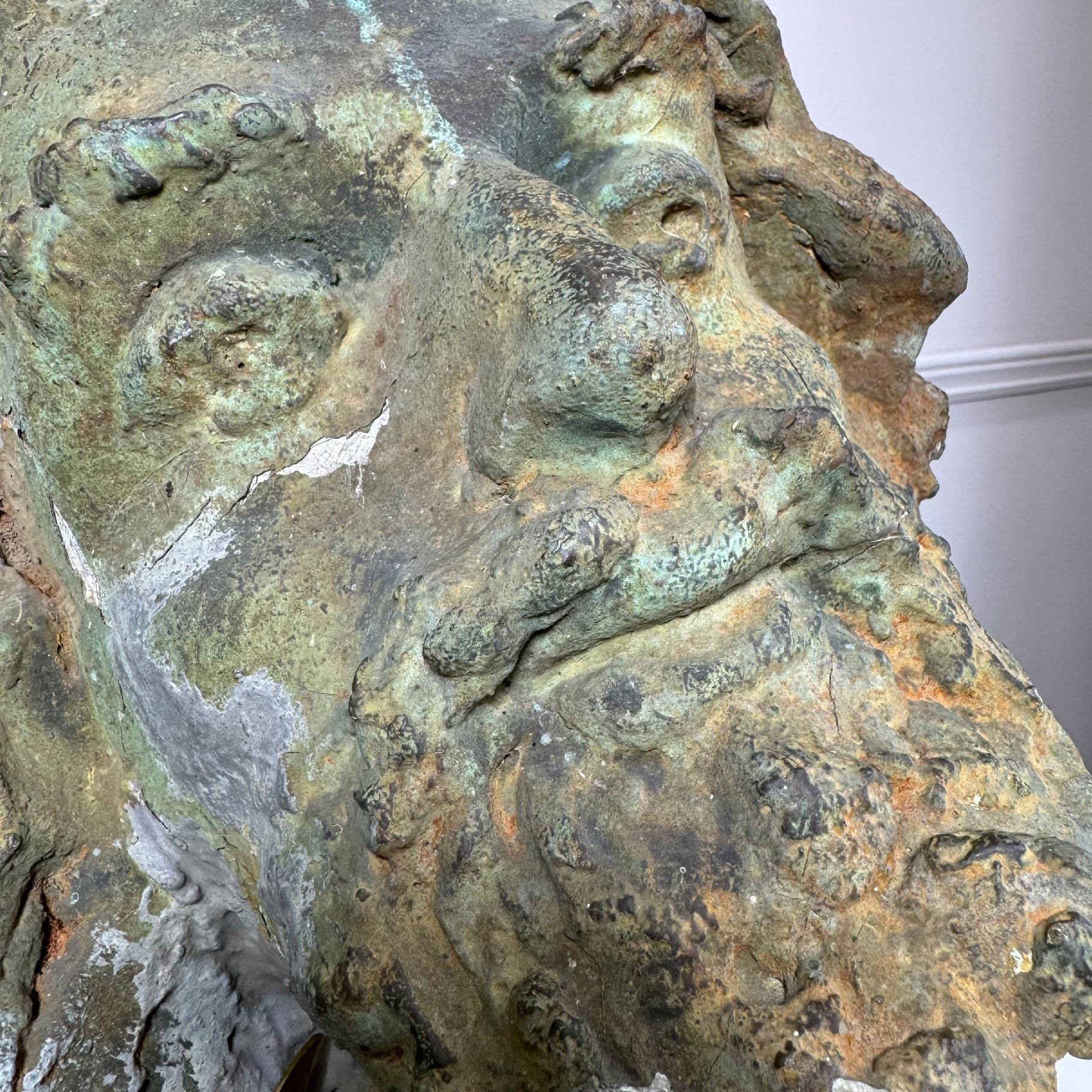Renaissance Antique French Terracotta Head of a Bearded Man For Sale