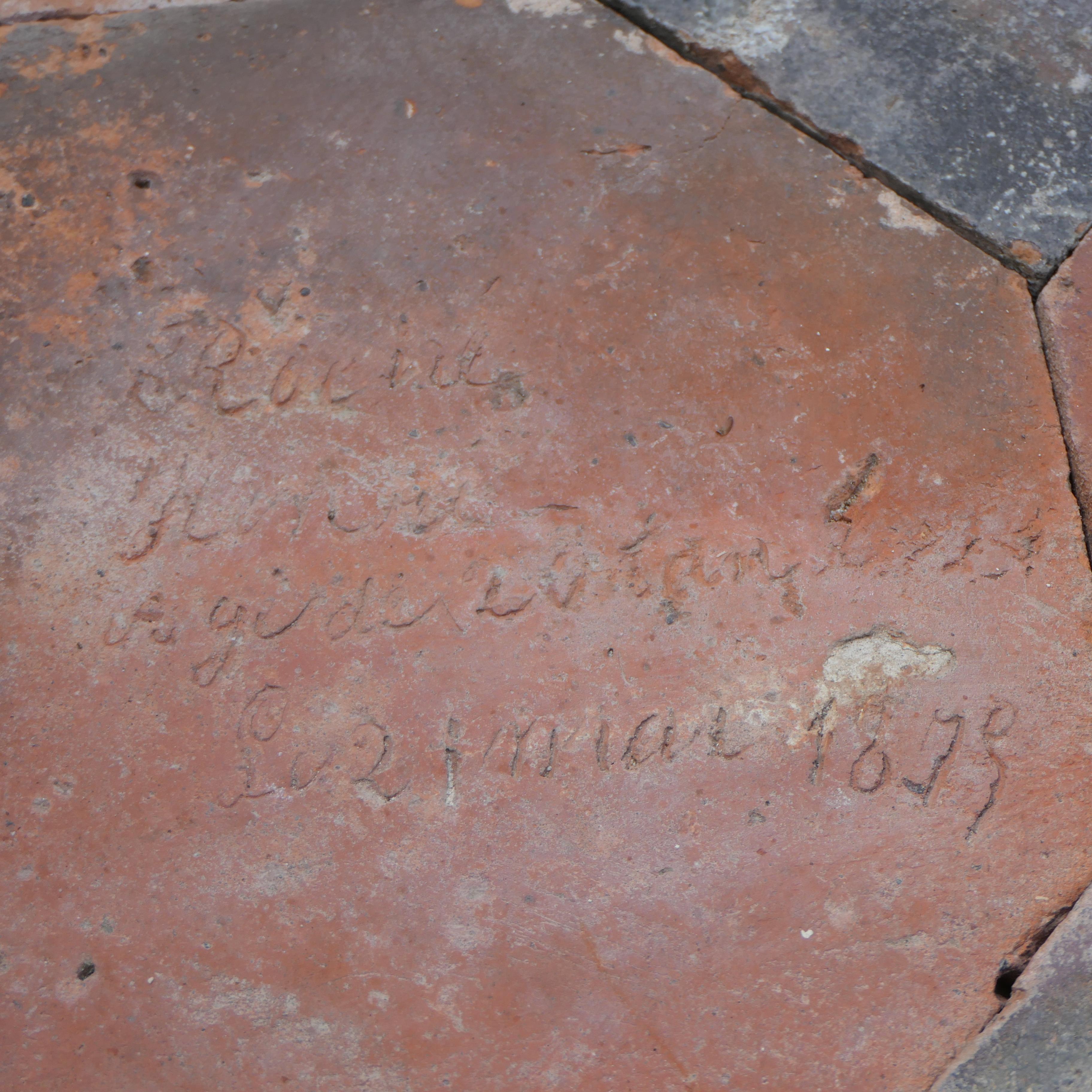 Piastrelle ottagonali in terracotta francesi antiche - XIX secolo In condizioni discrete in vendita a COULLONS, FR