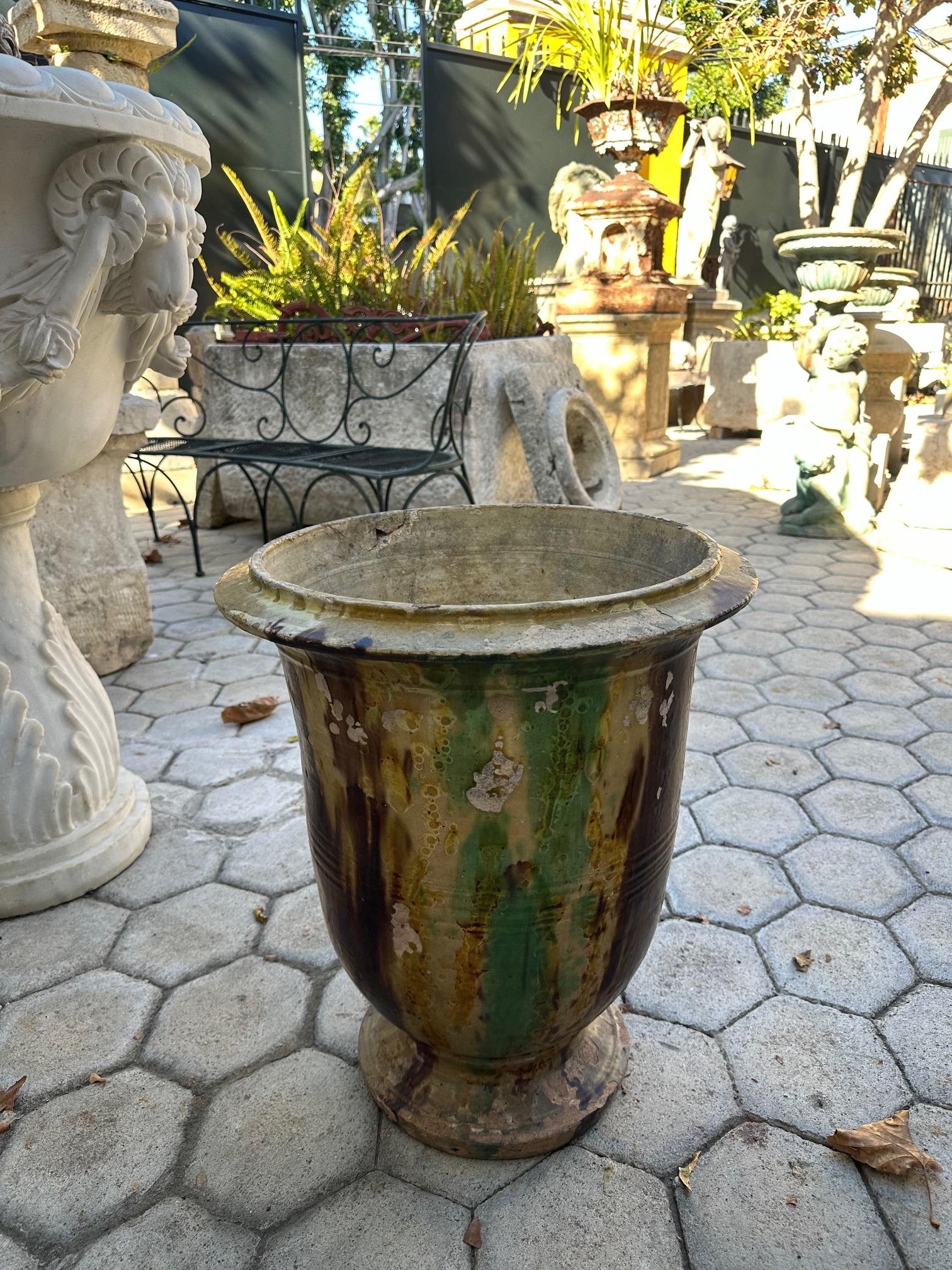 Antike Französisch Terrakotta Pflanzer Anduze Farbe Übertopf jardinière Urne Topf LA CA im Angebot 6