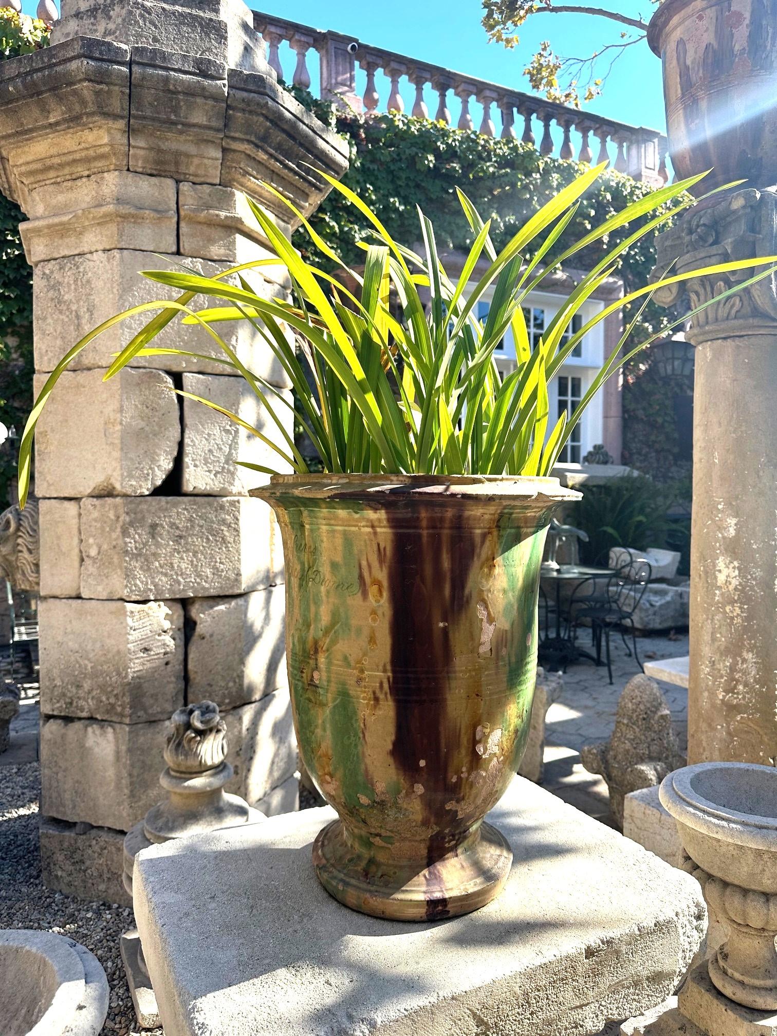 Antike Französisch Terrakotta Pflanzer Anduze Farbe Übertopf jardinière Urne Topf LA CA im Angebot 8