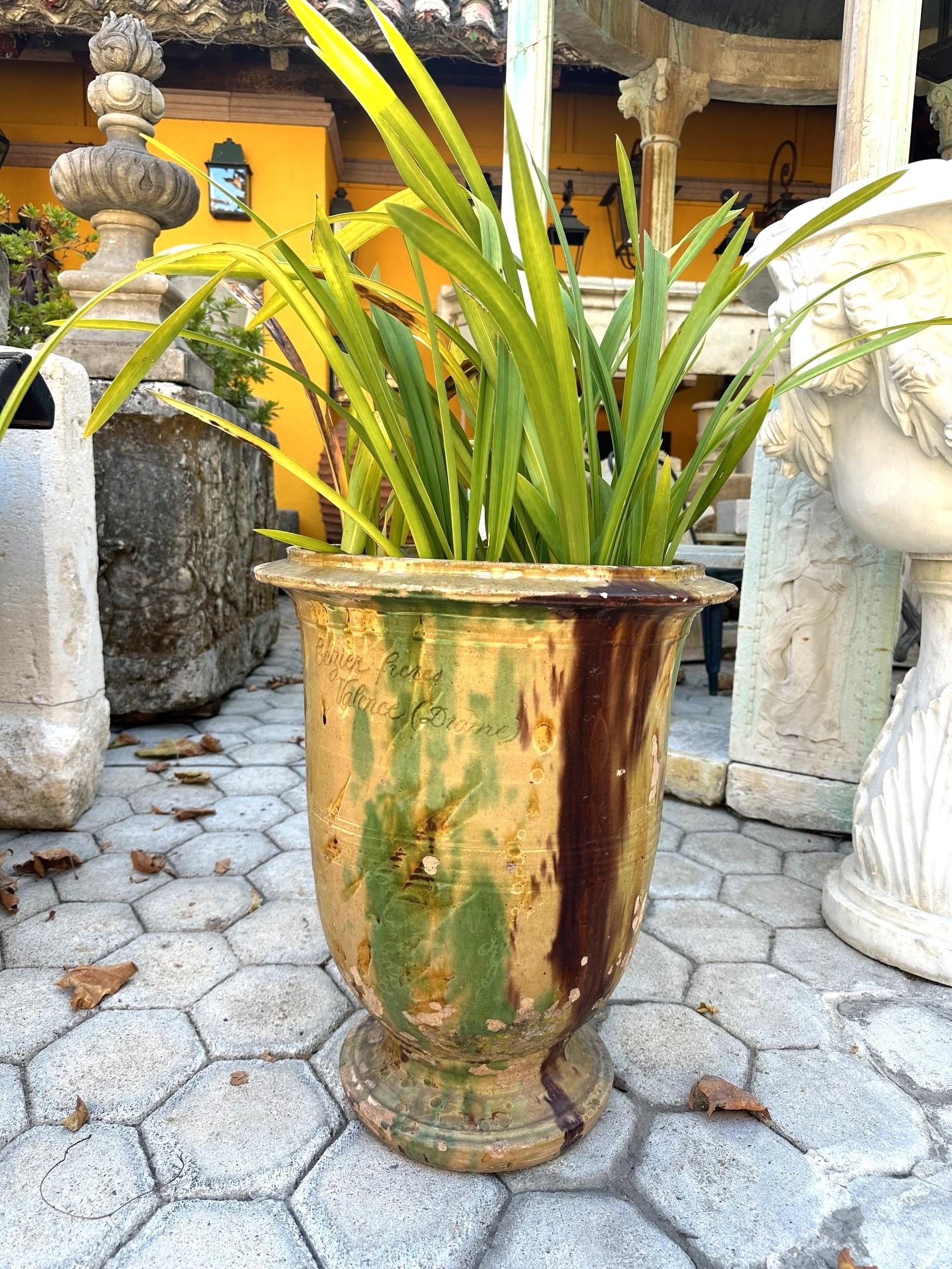 Antike Französisch Terrakotta Pflanzer Anduze Farbe Übertopf jardinière Urne Topf LA CA im Angebot 9