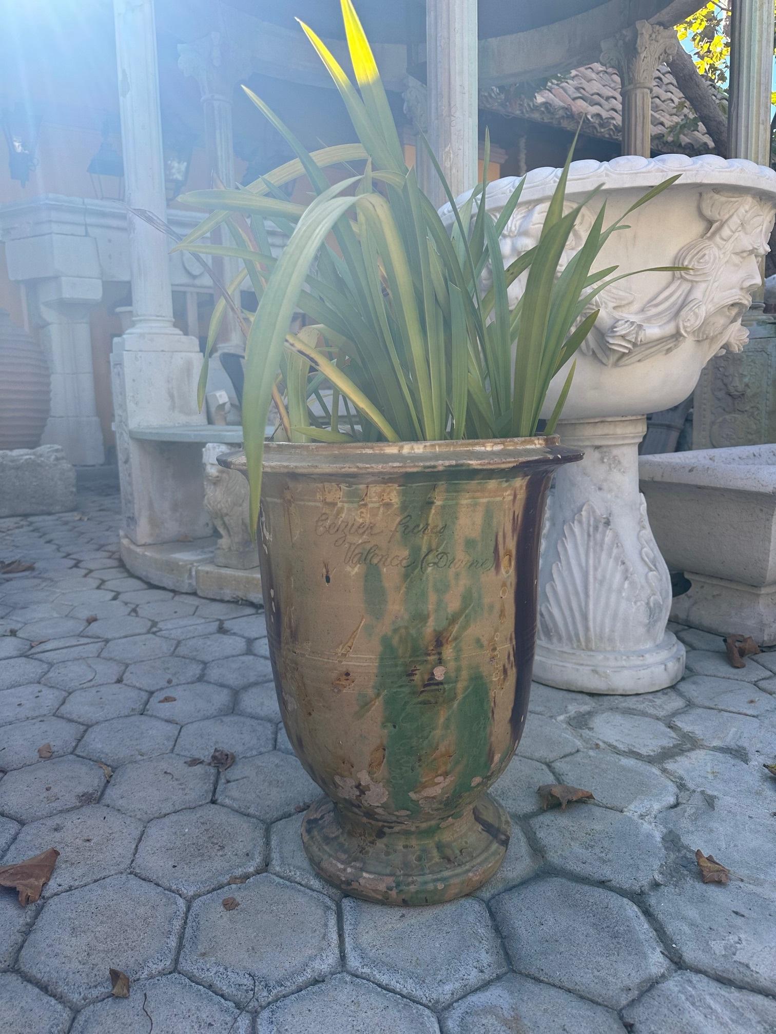 Antike Französisch Terrakotta Pflanzer Anduze Farbe Übertopf jardinière Urne Topf LA CA im Angebot 5