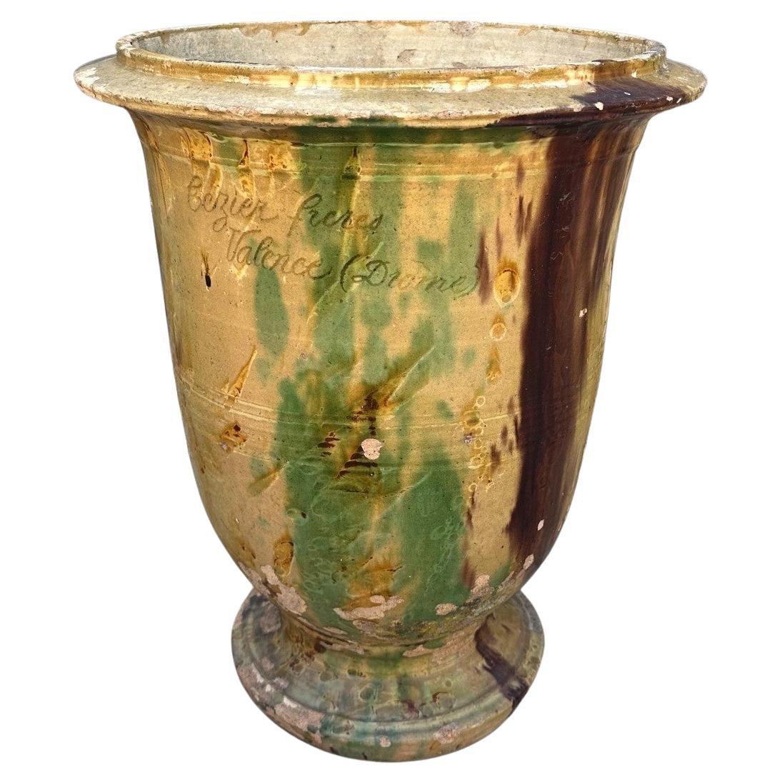 Antique French Terracotta Planter Anduze Color cachepot jardinière Urn Pot LA CA