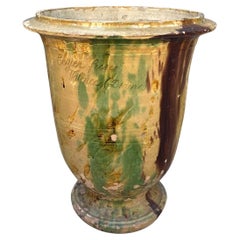 Antique French Terracotta Planter Anduze Color cachepot jardinière Urn Pot LA CA