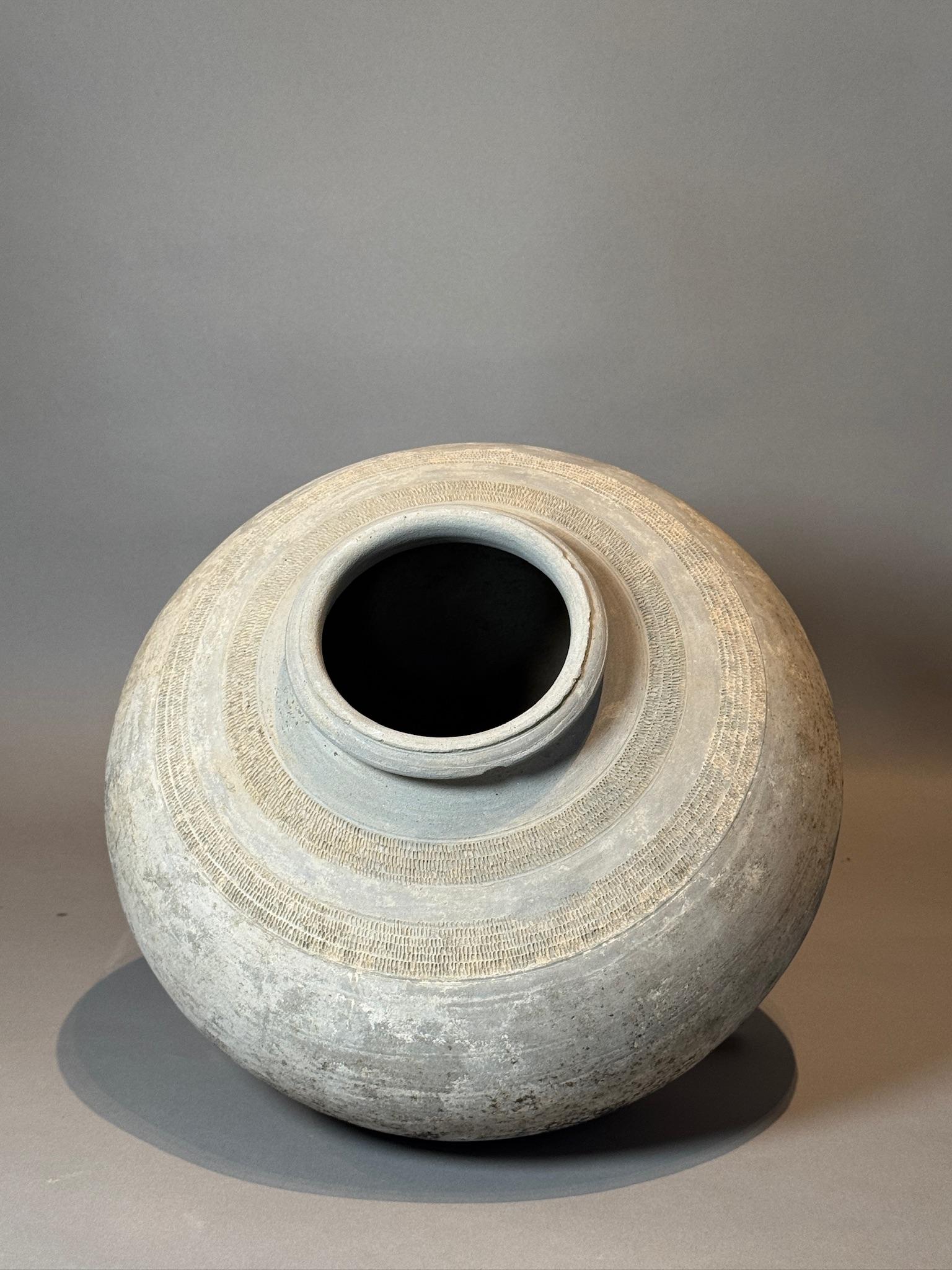 Hand-Crafted Antique French Terracotta Pot with Aged Patina For Sale