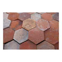 Antique French Terracotta Tiles (17-18-19th Century)