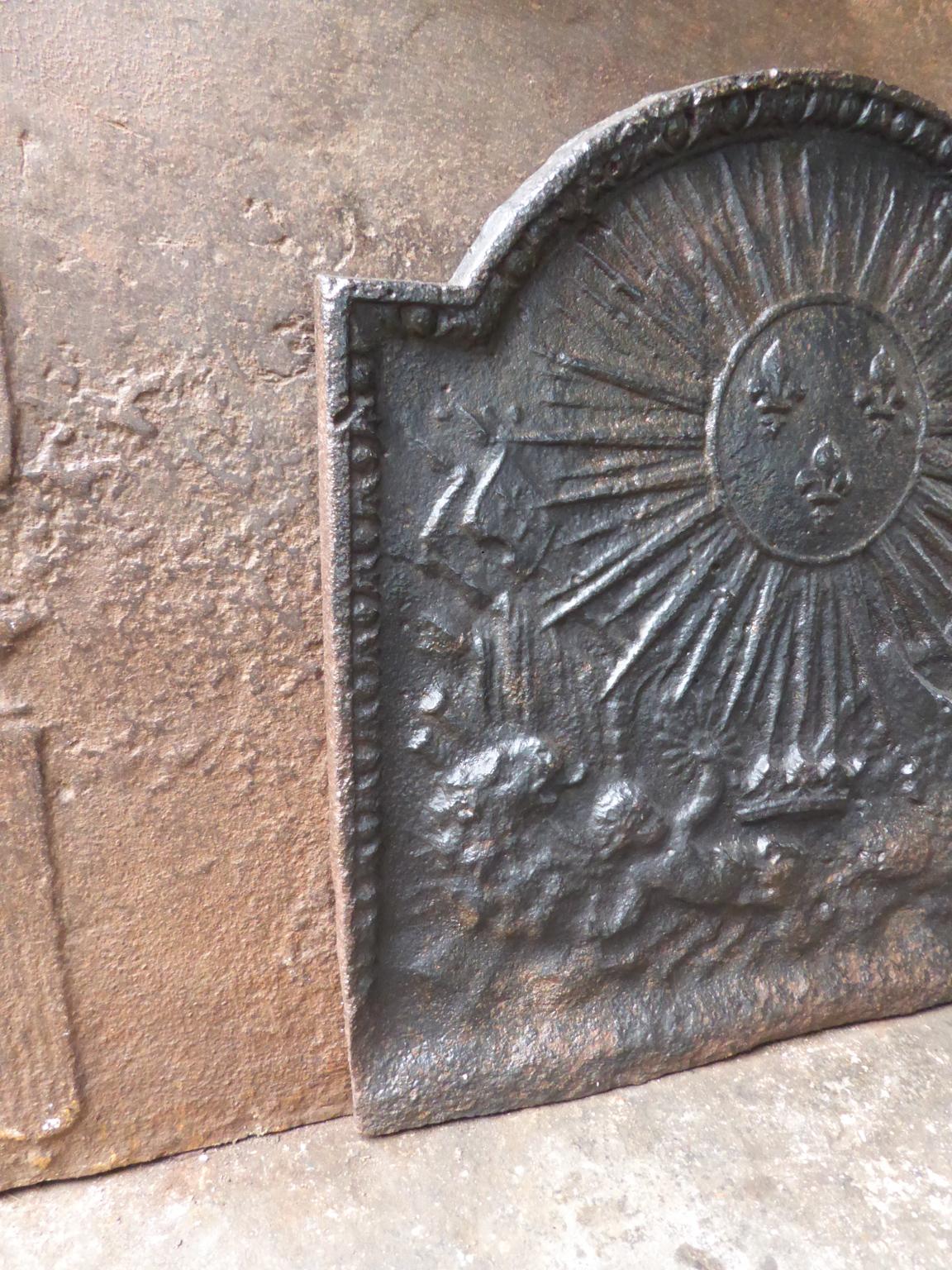Antique French 'The Sun' Fireback, 18th-19th Century 2