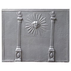 Antique French 'The Sun' Fireback, 19th Century