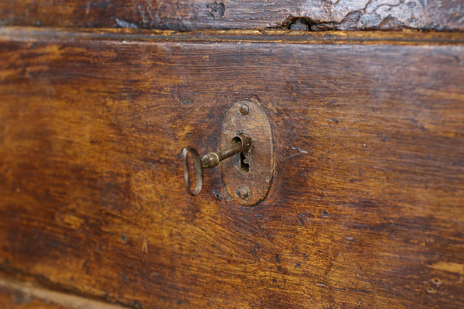 Forged Antique French Three Drawer Chest, circa 1820