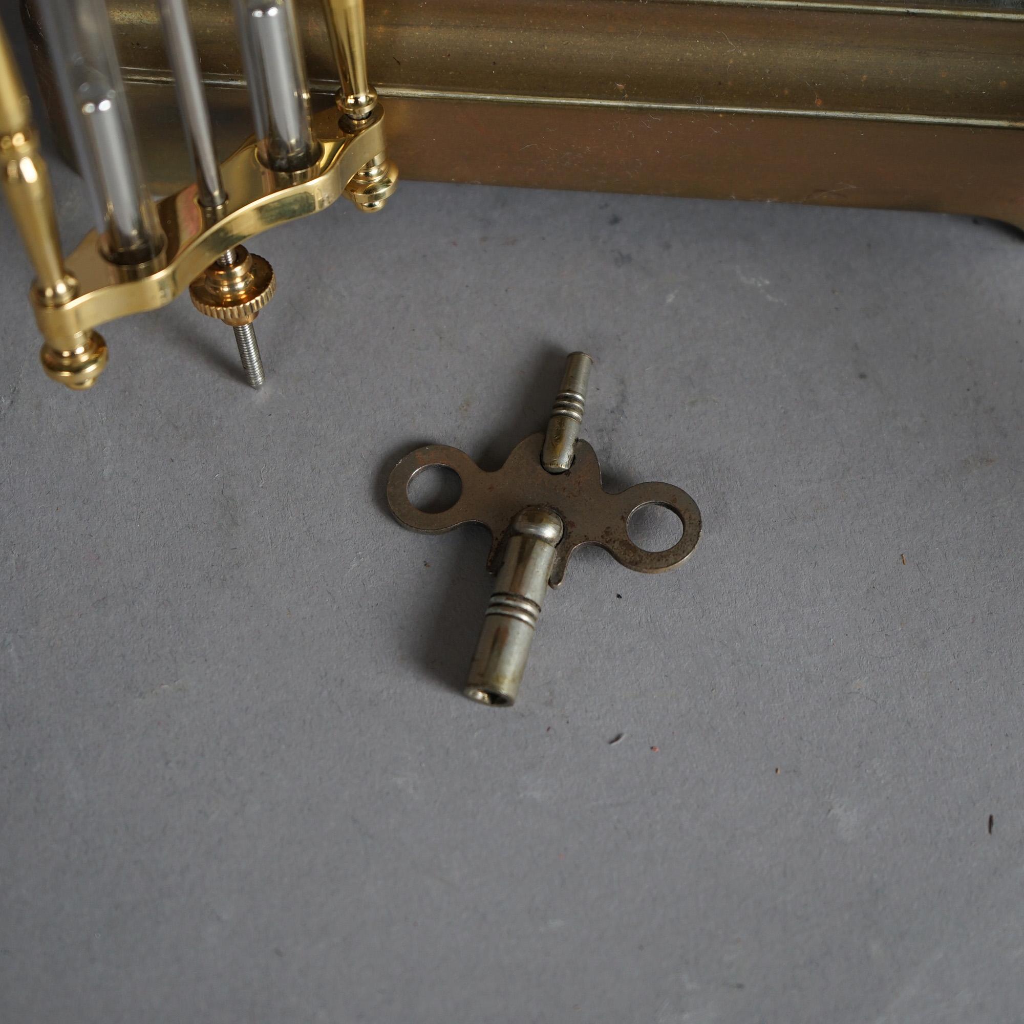 Antique French Tiffany & Co. School Crystal & Jeweled Regulator Clock 19th C 5
