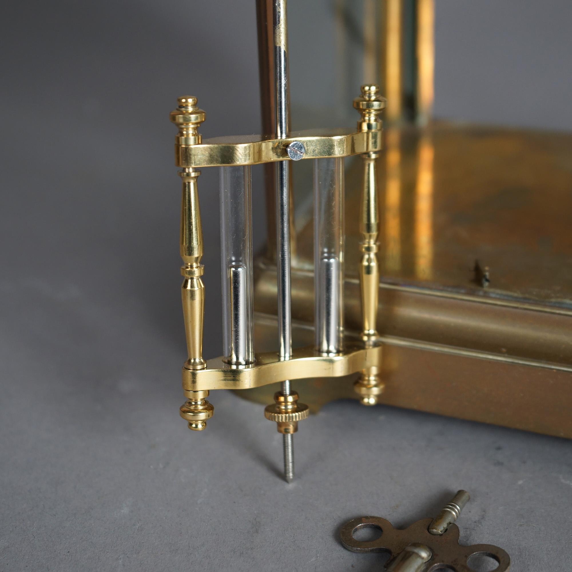 Antique French Tiffany & Co. School Crystal & Jeweled Regulator Clock 19th C 2