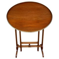 Antique French Tilt Top Galleried Dessert Table