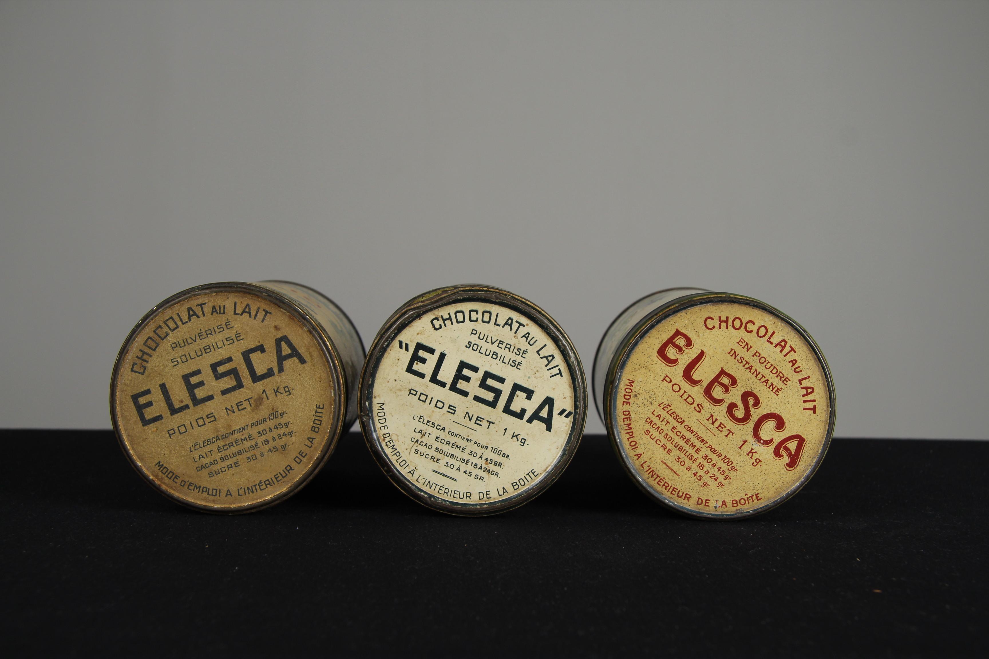 Antique French Tin Cans, Cookie Tins, Art Deco, Juego de 3, Años 20 Años 30, Francia Francés en venta